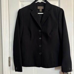 Classic Black Blazer Jacket size 8 Petite Excellent condition